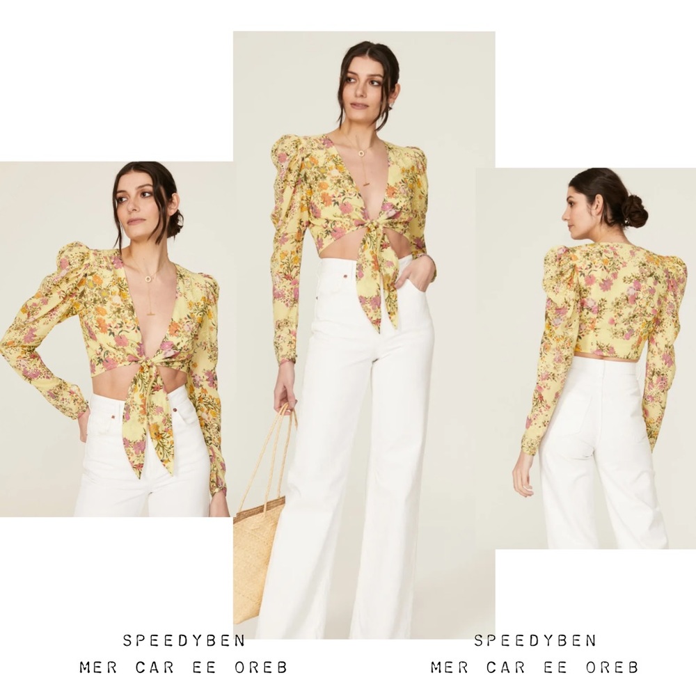 Hemant and Nandita Lyla Floral Crop Top Medium